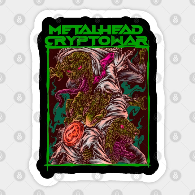 METALHEAD CRPTOWAR Sticker by TOSSS LAB ILLUSTRATION